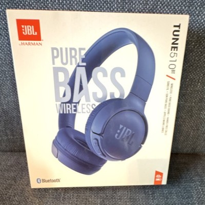 JBL Tune 510BT Wireless Bluetooth Headphones Blue Over-Ear Double