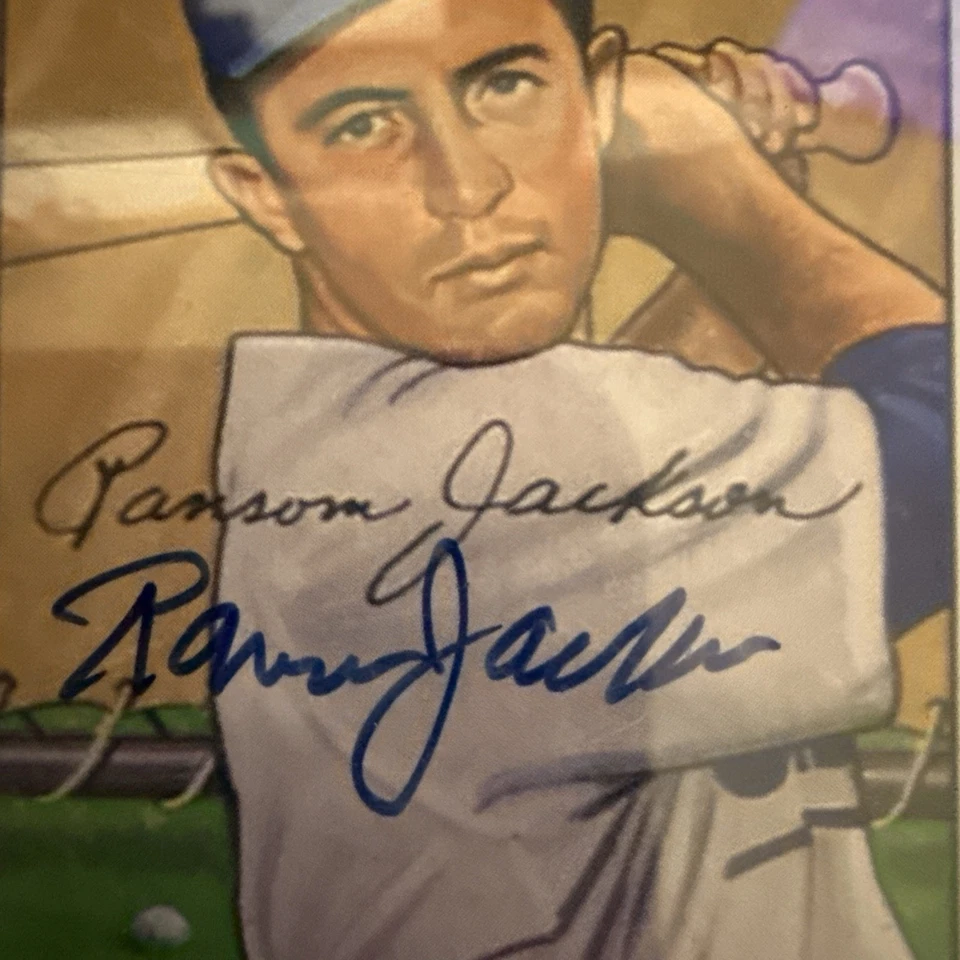 1987 C.C.C. 1952 Bowman Reprints Ransom Jackson #175 (RC) DUAL AUTO SIGNED RARE - Image 2 of 3