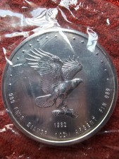 1982 Monex International Argent Eagle 1oz 999 FINE Silver art bar round. 🇺🇸 🌎