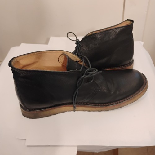 FRYE Chukka Stiefel Herren Schwarz Leder Krepp Gummisohle Schuhe Größe 9,5 D - Bild 10 von 14