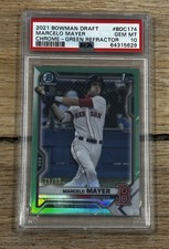 2021 Bowman Draft - Chrome Marcelo Mayer #BDC-174 Green Refractor /99 PSA 10