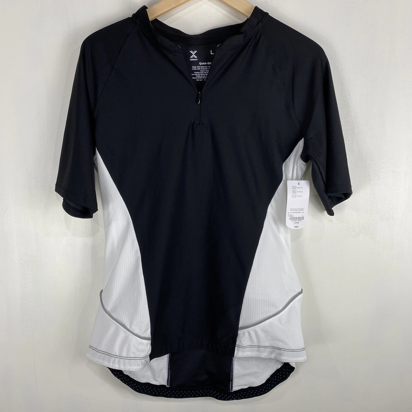 Xersion Short Sleeve Pullover Sporty Tee T-Shirt Top Jersey Quick-Dri Large NWT
