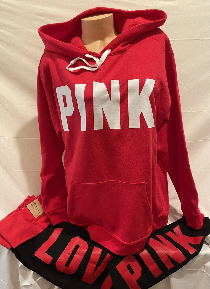 Victorias Secret PINK Pullover Hoodie Sweatshirt & Legging Set❤️Oversized  XL NWT