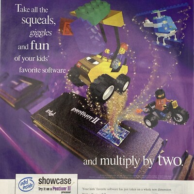 1998 Intel Pentium II Processor PRINT AD Lego Creator Intel Inside Showcase Fun