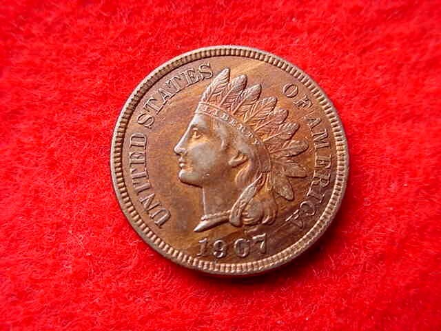 1907 INDIAN HEAD CENT SUPERIOR BU CENT!!   #100
