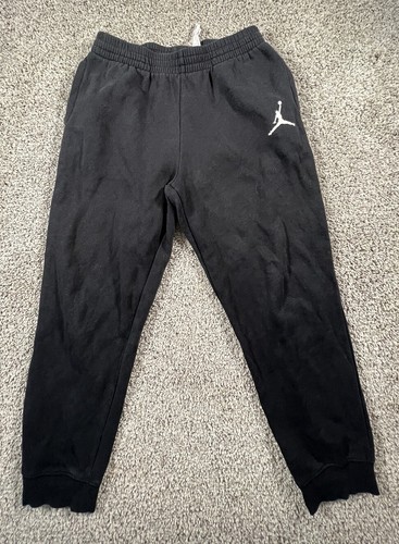 Nike Air Jordan Pants Large Youth Black Jogger Cuffs Boy