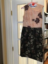 EUC Women's Dolce & Gabbana Floral Color Block Sleeveless Dress Size 40 IT 6 US