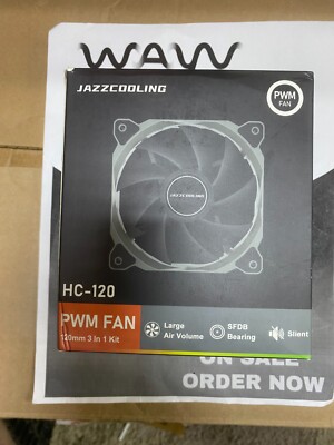 JAZZCOOLING PWM PC Fans, 120mm Fans 3 In 1 Kit ''New''