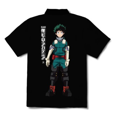 Primitive Apparel My Hero Academia Black Collared ButtonUp Medium Izuku Midoriya