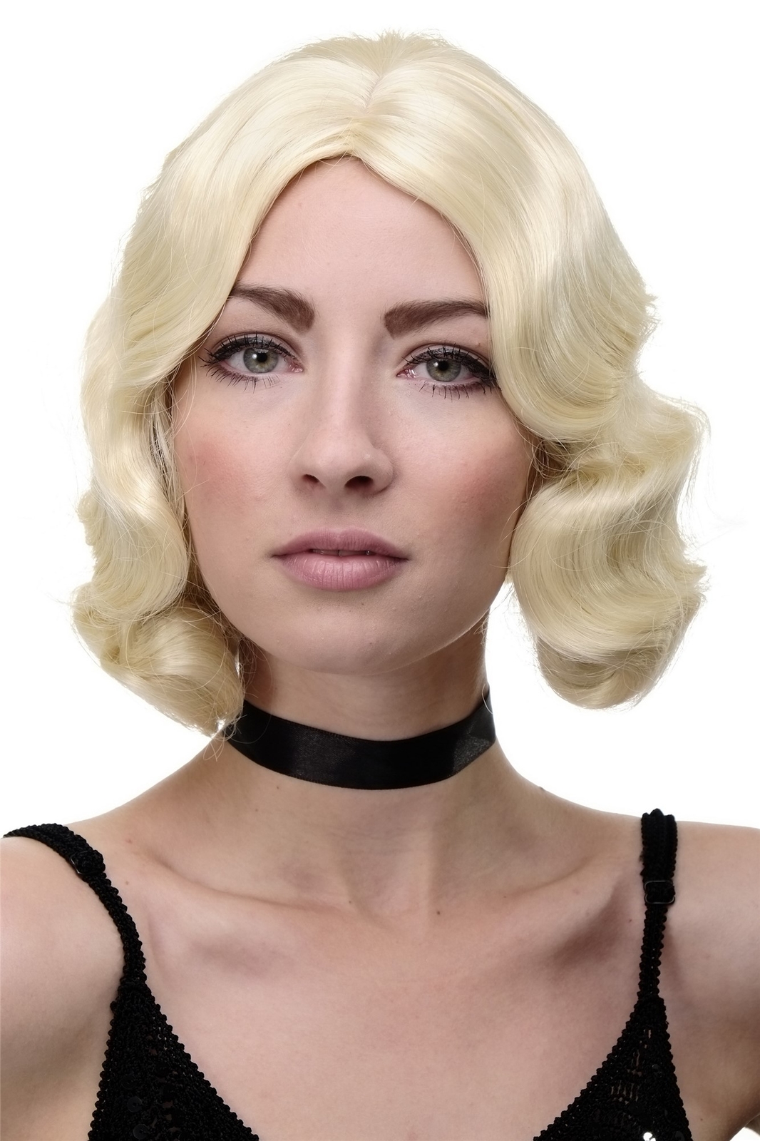 Vintage 20s Berlin Swing Wavy Light Blonde Womens Wig GFW1726