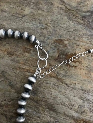 Sterling Silver 8 mm Bead Necklace - Picture 10 of 16