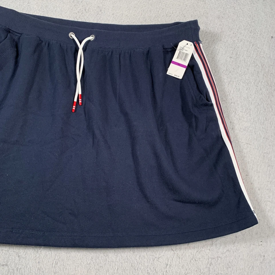 Falda informal Nautica para mujer 2XL azul algodón poliéster Foto 2 de 4