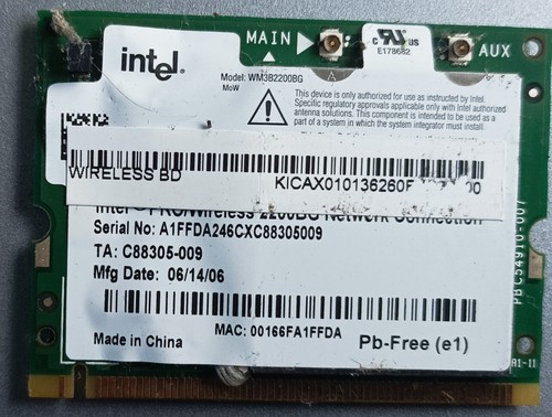 Mini-PCI Wifi Card - Intel 3362 D10709-003