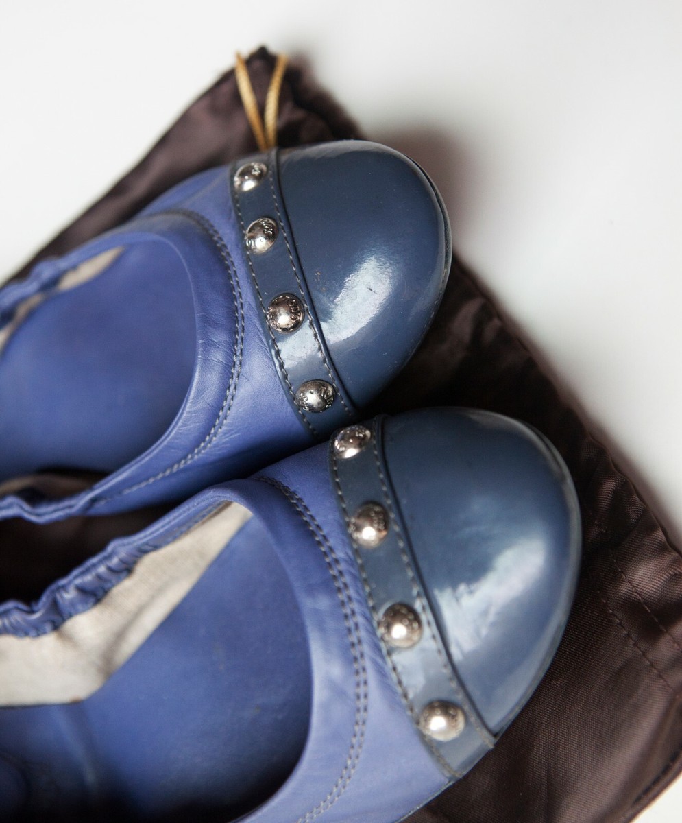 Ballerines Tod's Violet - Taille 6 US (36 EU), Cuir, Fabriquées En Italie, Occasion