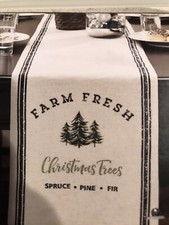 Winter Wonder Lane Christmas Holiday Farm Fresh 13x72 Table Runner New 