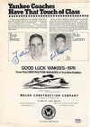 Yogi Berra & Bob Lemon Signed Magazine Page Autograph PSA/DNA AN95949
