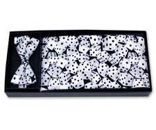 Men's Nice Dice Print Bow Tie and Cummerbund Set