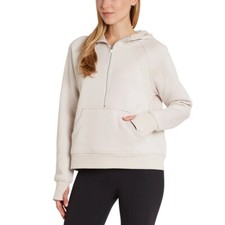 Danskin M Half Zip Hoodie Pullover Sweater Shirt Activewear Sweatshirt Thumbhole