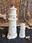 Miniaturansicht 3  - Edler Leuchtturm 26/13cm LED Licht Porzellan Weiß Matt Maritime Deko Schiff 