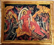 The Resurrection of Jesus Christ Anastasis Byzantine Greek Eastern Orthodox Icon
