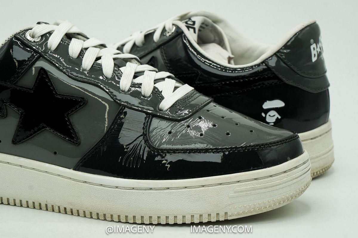BATHING APE BAPESTA M2 USED SIZE 9 BLACK WHITE GREY BATHING APE BAPESTA M2 USED SIZE 9 BLACK WHITE GREY