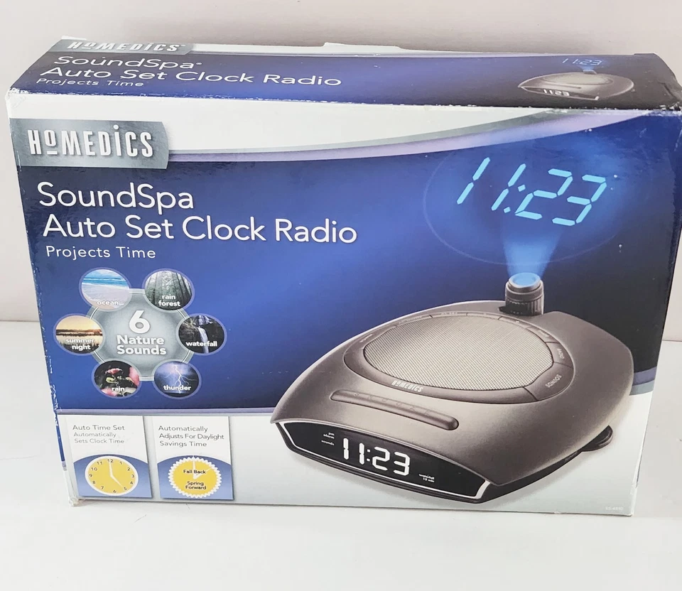 Homedics SS-4510 Soundspa Sounds Autoset Clock Projects Time - Image 2 of 4