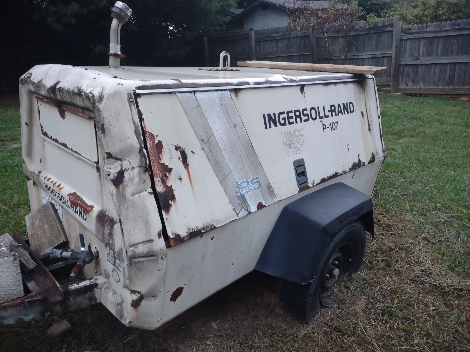 90's Ingersoll Rand 185C Pull Behind Air Compressor eBay
