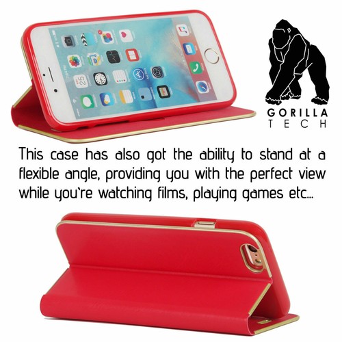 LEATHER FLIP WALLET ULTRA SLIM BOOK STAND CASE COVER FOR iPHONE & SAMSUNG GALAXY - Picture 12 of 24