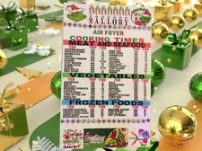 Custom Grinch  Air Fryer Size Guide - 8 x 12 Inches Tailored Air Fryer Size Card