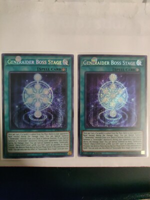 2x YuGiOh! Generaider Boss Stage MYFI-EN034 1st Edition Secret Rare Near Mint