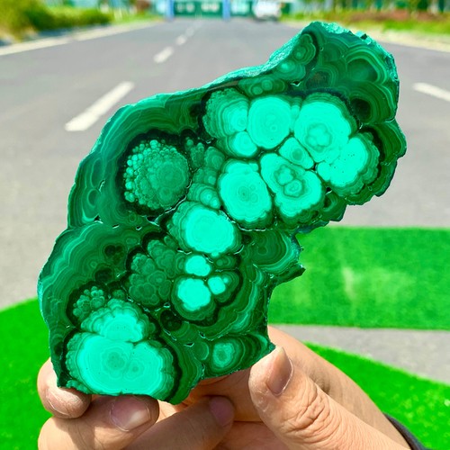 294G Natural Malachite transparent cluster coarse mineral sample - Picture 11 of 18