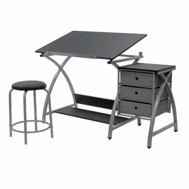 Adjustable Drafting Table Desk Artist Architect Padded Stool 3