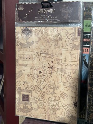 MinaLima Harry Potter Marauders Map Holiday Gift Wrap (2 Sheets) NWT