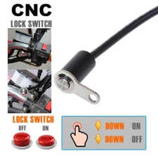 Motorcycle Handlebar Switch Light ON/OFF Manual-return Lock Switch 3A Waterproof