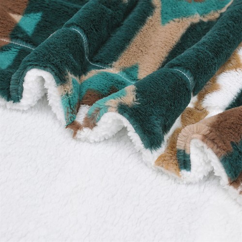 Southwest Sherpa Fleece Throw Blanket Ultra Soft Reversible Cozy Plush Blanket - Picture 7 of 32