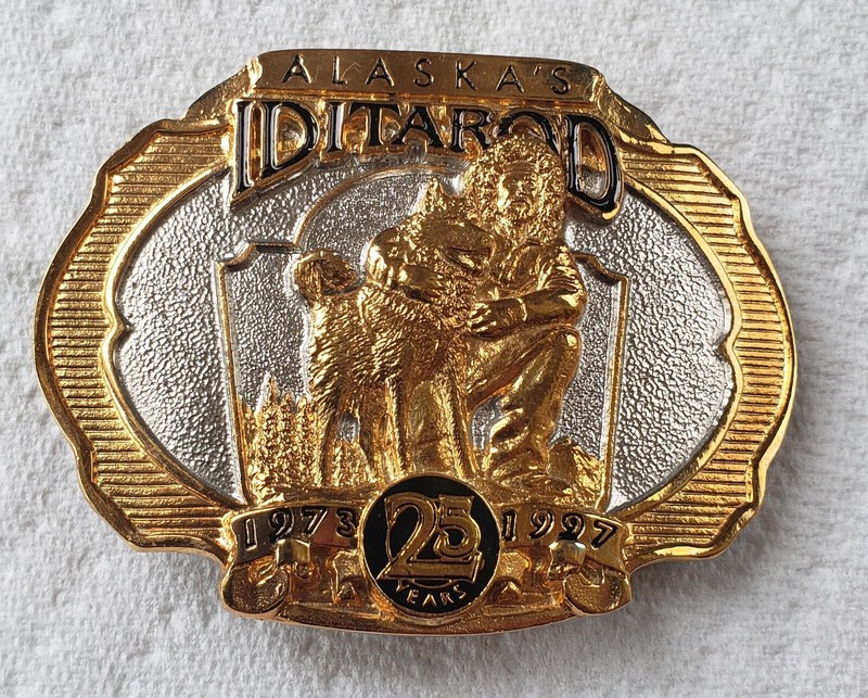 Iditarod 25th Limited Edition Bronze Belt Buckle