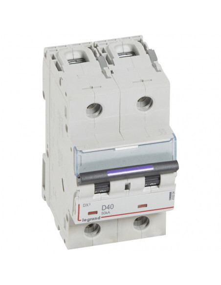 Disjoncteur Magnéto-Thermique 2 Pôles DX3 40A 50KA Courbe D Legrand 410 Haute Performance