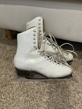 Riedell Leather Ice figure skates size 5.5 womens Vintage