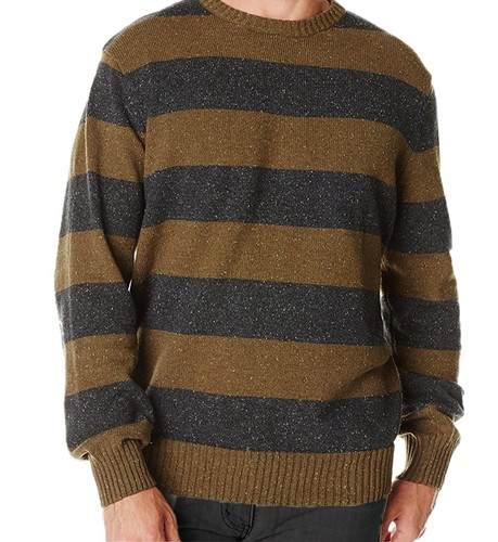 Crew Neck Striped Pullover Sweater gift 