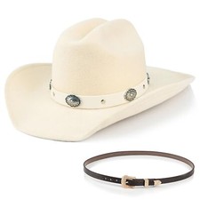 100 Wool Western Cowboy Hat for Men's Women's Classic Fedora Hat Felt Cowgir...