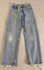Vintage Eddie Bauer Women  s Mom Jeans Light Wash Straight Denim Size 8 Classic