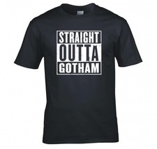 Image of BATMAN "STRAIGHT OUTTA GOTHAM" T SHIRT NEW