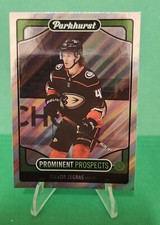 2021-22 Parkhurst Prominent Prospects Trevor Zegras #PP17 Rookie Card Ducks. rookie card picture