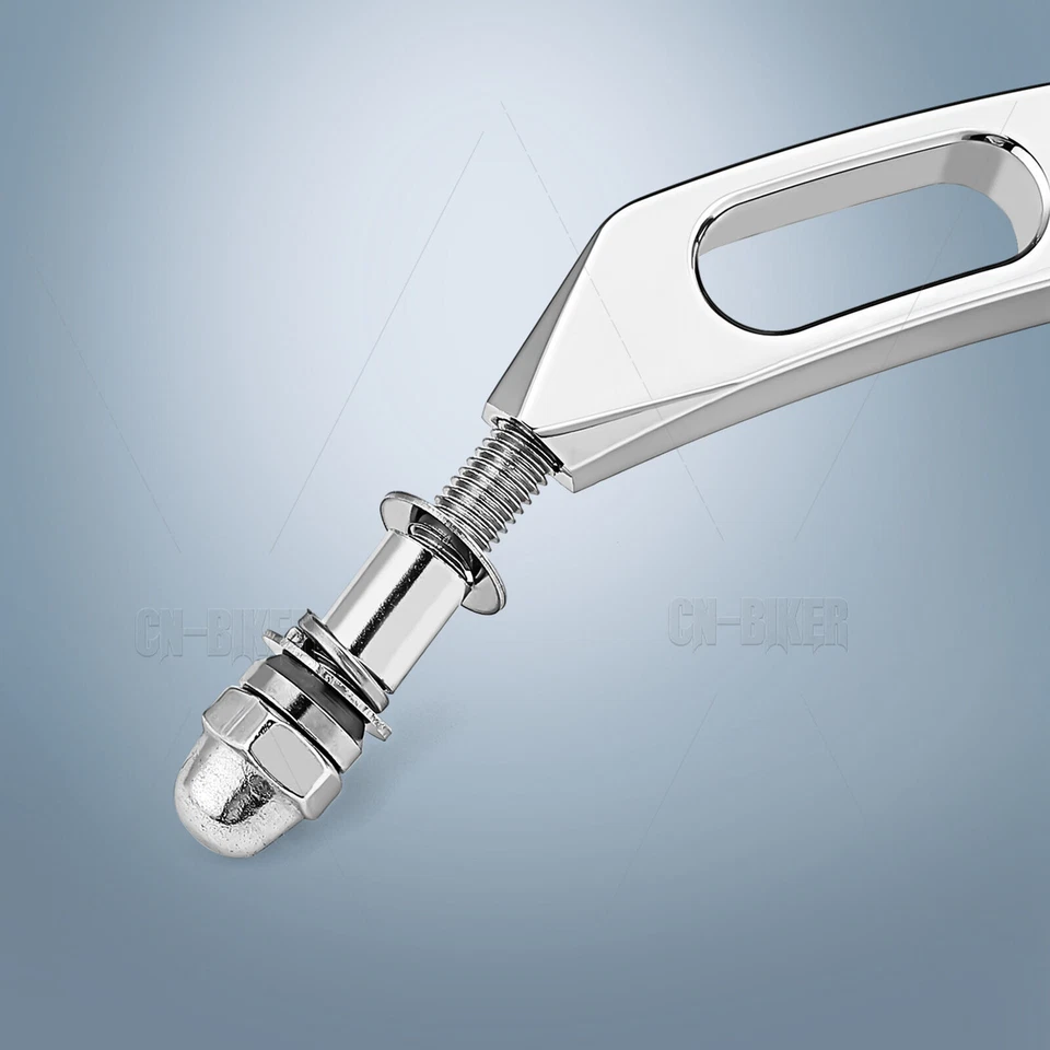 Chrome Rear-View Mirrors For Harley Road Street Glide Sportster Dyna Softail FL Foto 3 de 4