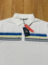 Travis Mathew Polo Shirt Men Medium White Ten...