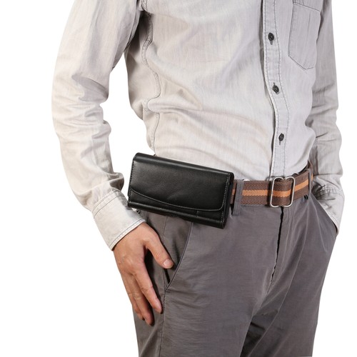 6.9" Leather Belt Clip Pouch Holster For Samsung S20+,S20 Ultra,Note20, Wallet - Picture 7 of 7