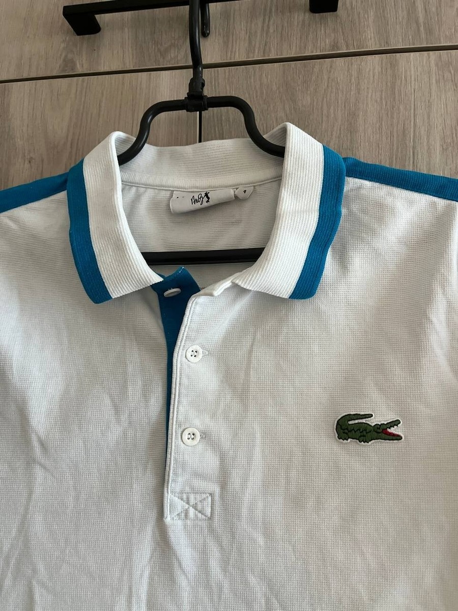 【LACOSTE】 2. POLO SHIRT (size4) RODDICK LACOSTE - Andy Roddick Men's Size 4 (M) Black Stripe Tennis