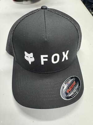 Fox Racing FLEX FIT Baseball Cap Schwarz Weiß Logo FOX Unisex Erwachsene Small/M