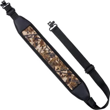 Camouflage 2 Point Rifle Gun Sling with Swivels & Neoprene Shoulder Padded Strap
