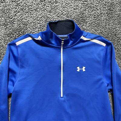 ジャケット Men's Under Armour 1/2 Zip Up Fleece Crewneck Medium Light Blue
